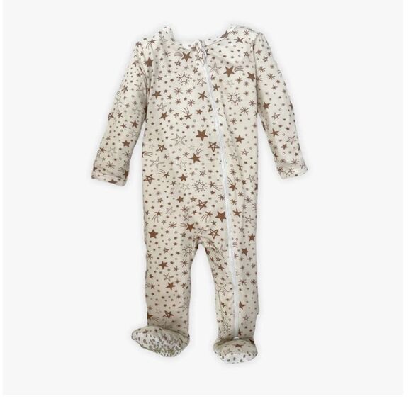 Velvet Fawn: Stars Footie Onesie NWT NEW Size 0-3 months - Picture 1 of 6